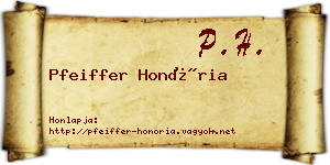 Pfeiffer Honória névjegykártya